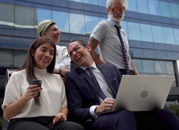 Young female employees helps member